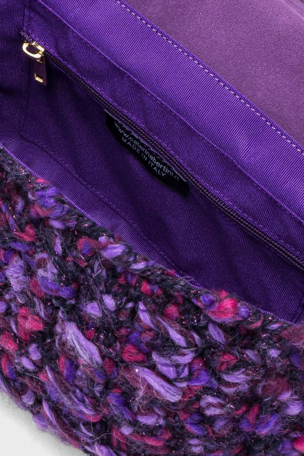 Purple Multi Woven Shoulder Bag on Sale