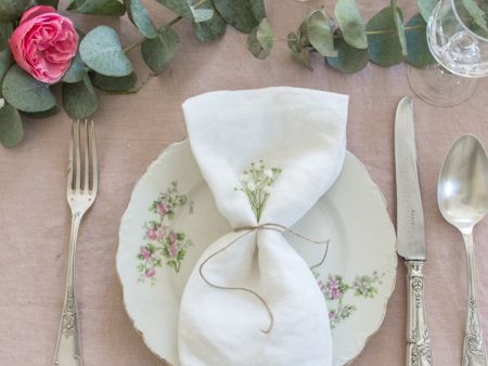 Rose Linen Tablecloth Hot on Sale