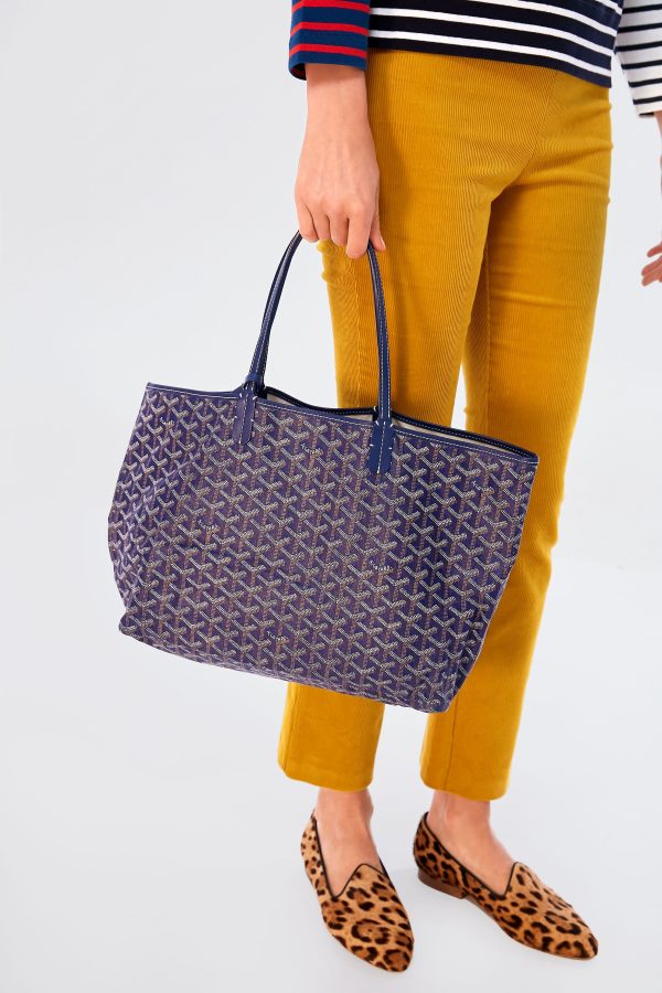 Goyard Navy Saint Louis PM Tote Bag Discount