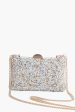 Ivory Shelley Glitter Clutch Hot on Sale