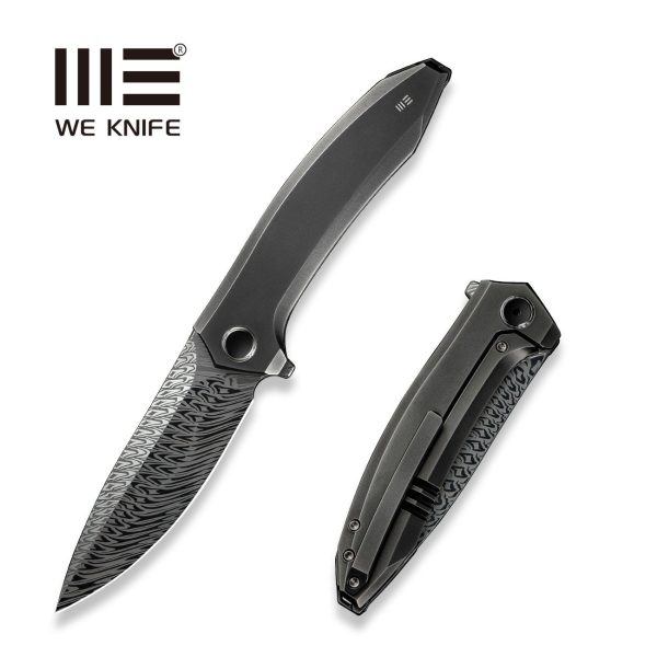 WEKNIFE Acuminal Flipper Knife Titanium Handle (3.98  Damasteel Blade) WE23070-DS1 For Sale