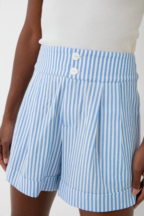 Blue Stripe Laguna Shorts Hot on Sale