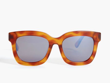 Carson Henna and Tortoise Brown Sunglasses For Cheap