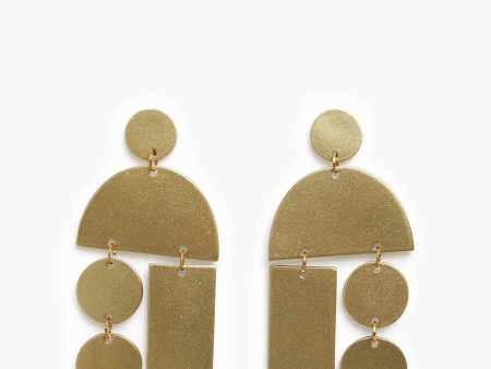 Gold Metallic Mobile Earrings For Discount