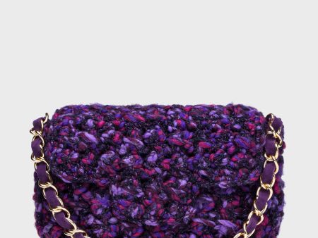 Purple Multi Woven Shoulder Bag on Sale