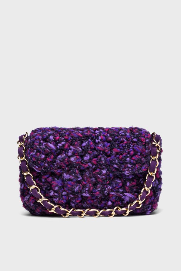 Purple Multi Woven Shoulder Bag on Sale