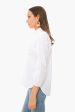 White Sara B Henley Shirt on Sale