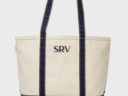 Navy Medium Canvas Tote Cheap