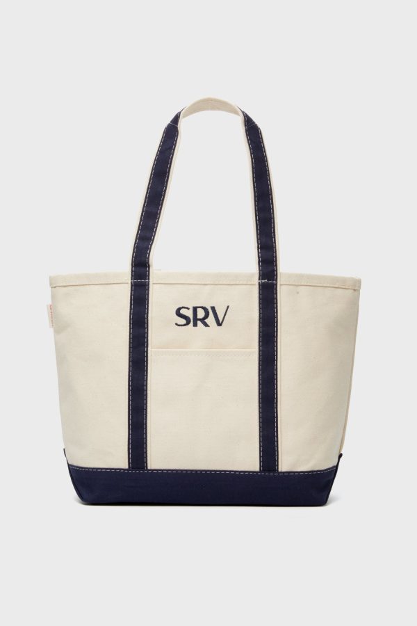 Navy Medium Canvas Tote Cheap