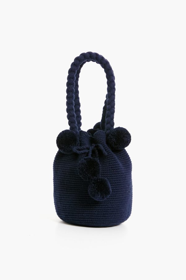 Navy Mini Tassel Bag Online now