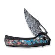 WEKNIFE Nefaris Flipper & Thumb Hole Knife Titanium & Carbon Fiber Handle (3.48  Damasteel Blade) WE22040F-DS1 Fashion