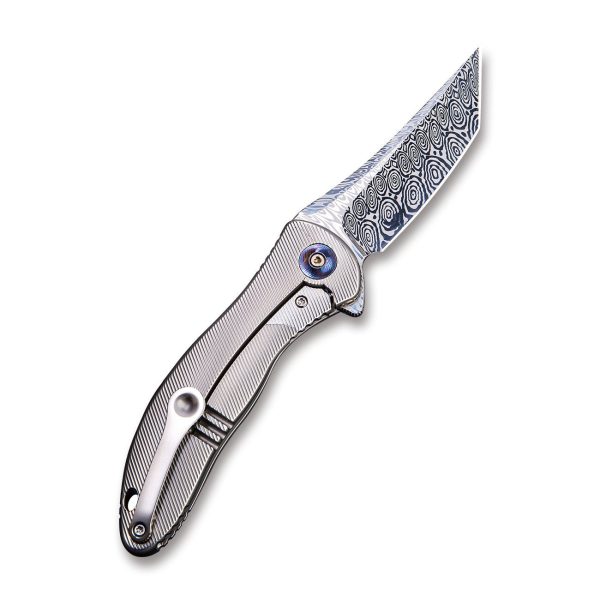 WEKNIFE Synergy2 Flipper Knife Titanium Handle (3.49  Damasteel Blade) 912DS-2 Cheap