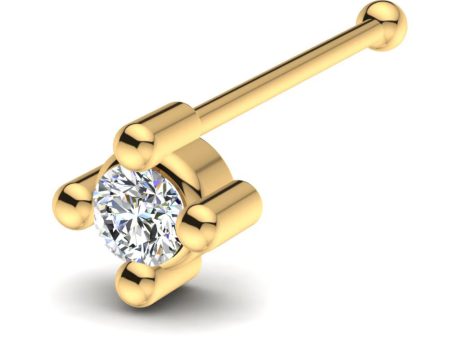 0.04 carats Diamond Nose Screw 18k Gold IGI Certification Online Hot Sale