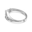 Zarkan Heart Double Loop Pure Silver Ring Online