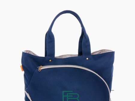 Navy Monogrammed Tennis Tote Online Hot Sale