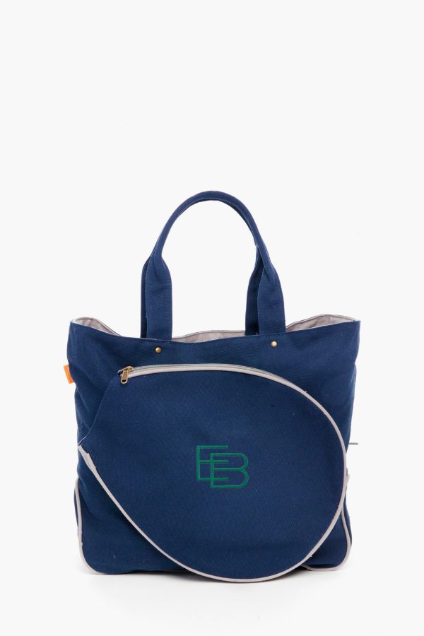 Navy Monogrammed Tennis Tote Online Hot Sale