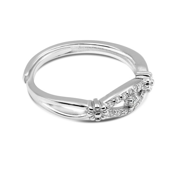 Zarkan Floral Eye Cure Silver Ring For Cheap