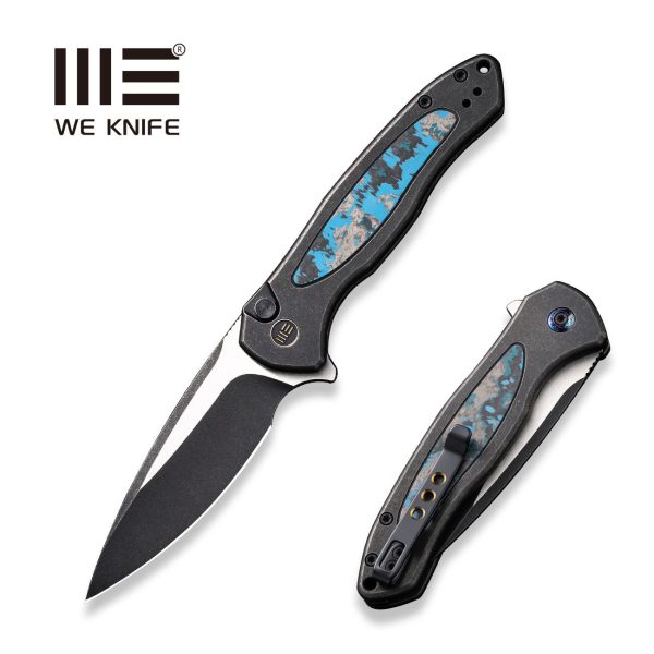 WEKNIFE Button Lock Kitefin Flipper Knife Titanium & Carbon Fiber Handle (3.22  CPM 20CV Blade) WE19002N-1 Online now