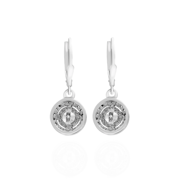 Circle American Diamond 925 Silver Earrings Sale