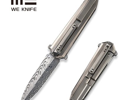 WEKNIFE Diatomic Flipper Knife Titanium Handle (3.78  Damasteel Blade) WE22032-DS1 Cheap