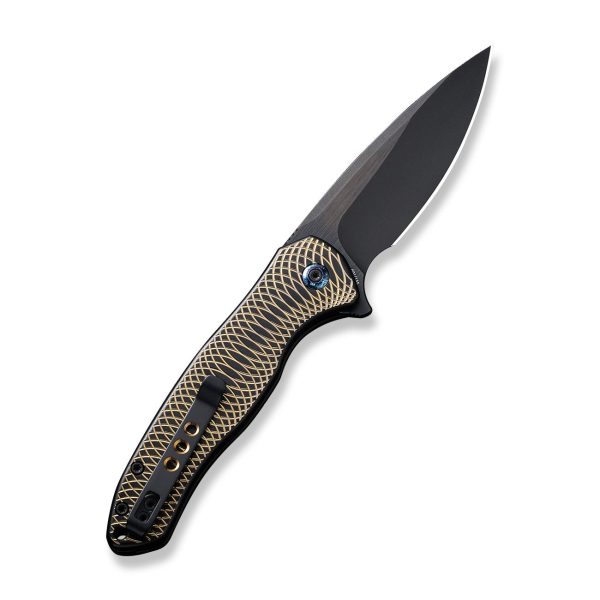 WEKNIFE Button Lock Kitefin Flipper Knife Titanium Handle (3.22  CPM 20CV Blade) WE19002M-1 Supply