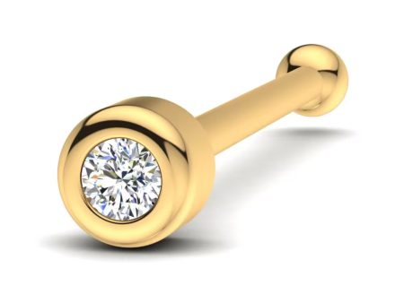 0.005 carats Diamond Nose Screw 18k Gold IGI Certification Cheap