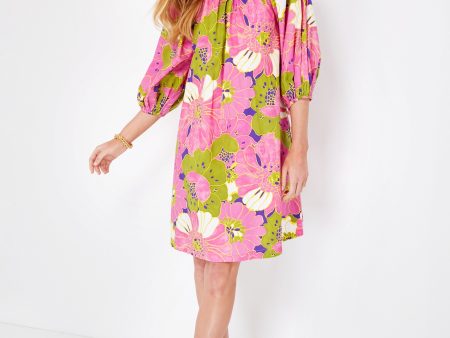 Violet Multi Bliss Mini African Daisy Dress For Sale