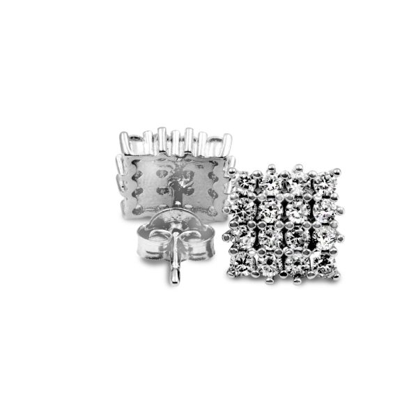 Zarkan Silver Square Cool Look Earrings on Sale