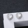 Zarkan 925 American Diamond Heart Shaped Earrings Online Hot Sale