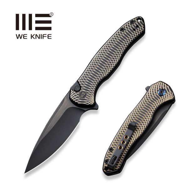 WEKNIFE Button Lock Kitefin Flipper Knife Titanium Handle (3.22  CPM 20CV Blade) WE19002M-1 Supply