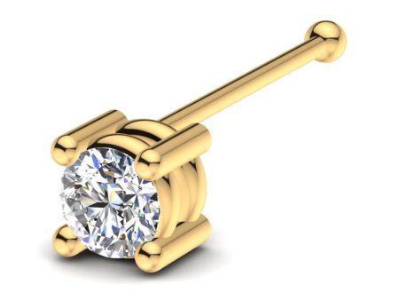 0.1 carats Diamond Nose Screw 18k Gold IGI Certification For Sale