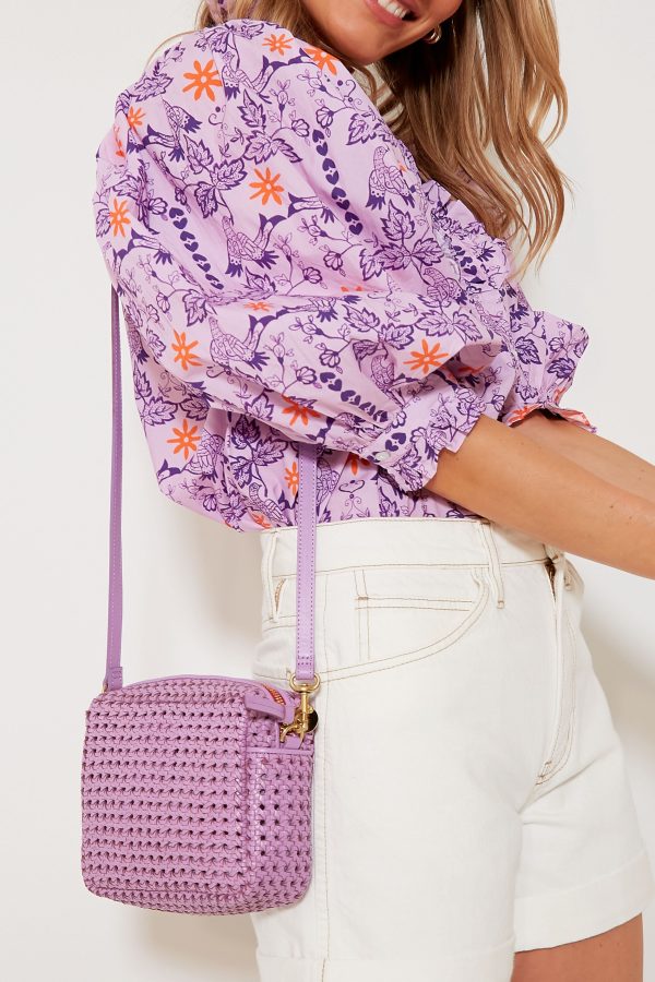 Lilac Rattan Midi Sac For Discount