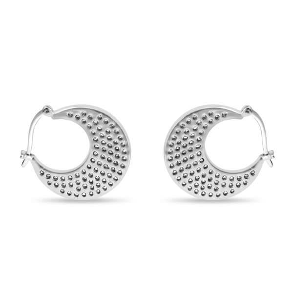 Zarkan Half Moon 925 Silver Large Size Earrings on Sale