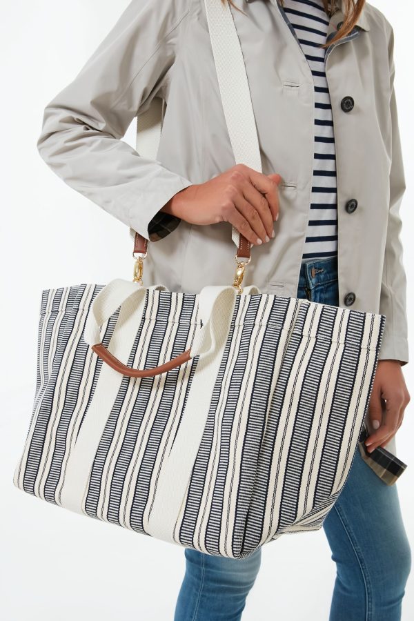 Navy Parcours L City Stripes Tote For Discount