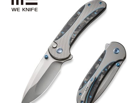 WEKNIFE Zizzit Flipper & Thumb Stud & Button Lock Knife Titanium & Carbon Fiber Handle (3.8  CPM 20CV Blade) WE23031-3 Cheap