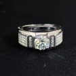 Hallmarked Men s Premium Silver Ring With Classic Diamond Sale