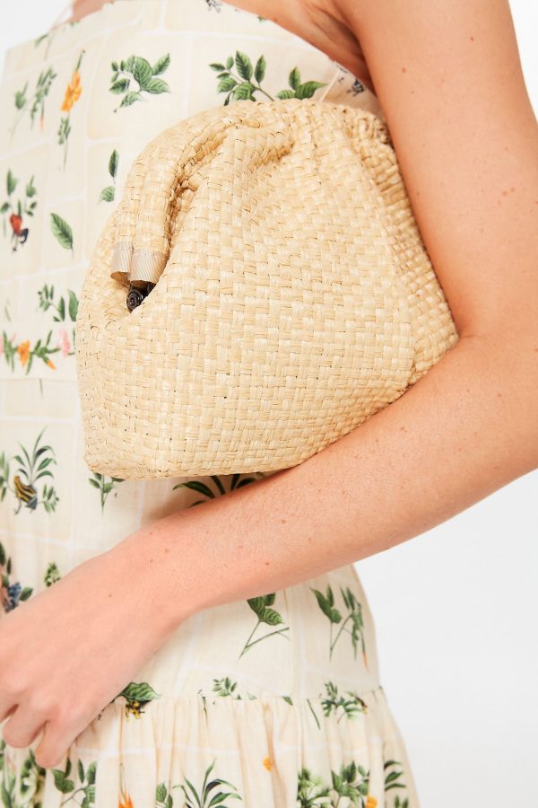 Natural Straw Game Clutch For Cheap