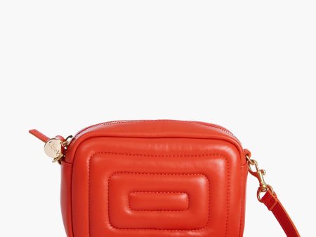 Bright Poppy Channel Quilted Lucie Crossbody Cheap