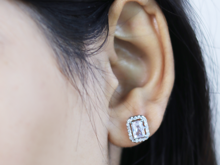 Zarkan Cute Stud AD Pure Silver Earring Online now