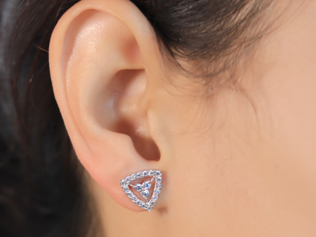 Zarkan Triangular Arc Micro Studs Discount