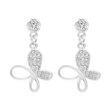 Zarkan Buttetfly Silver Drop Studs Cheap