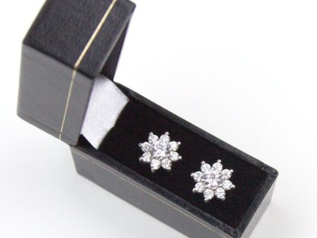 Zarkan Shining Sunflower Silver Earrings Discount