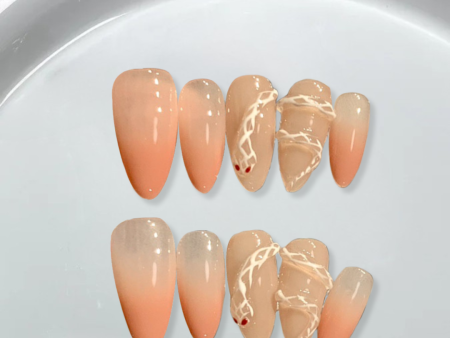 Pink 3d snake Almond nails-YL017 Online