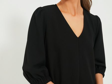 Black Hollis Top For Discount