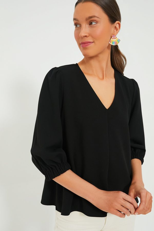 Black Hollis Top For Discount