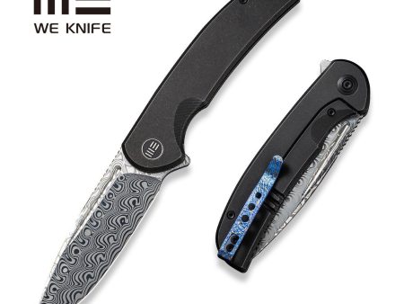 WEKNIFE Beacon Flipper Knife Titanium Handle (3.48  Damasteel Blade) WE20061B-DS1 For Sale