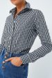 Black Gingham Long Sleeve Icon Shirt Online Hot Sale