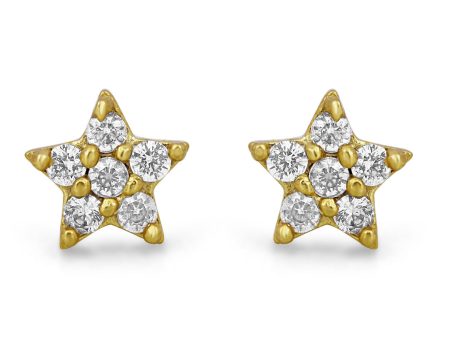 Zarkan Golden Star 925 Silver Studs For Discount