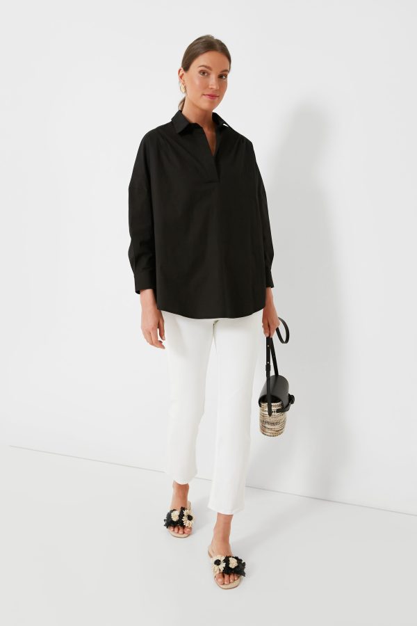 Black Loudon Popover Shirt Online