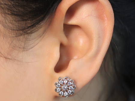 Zarkan Starlight Zircon Silver Studs Discount